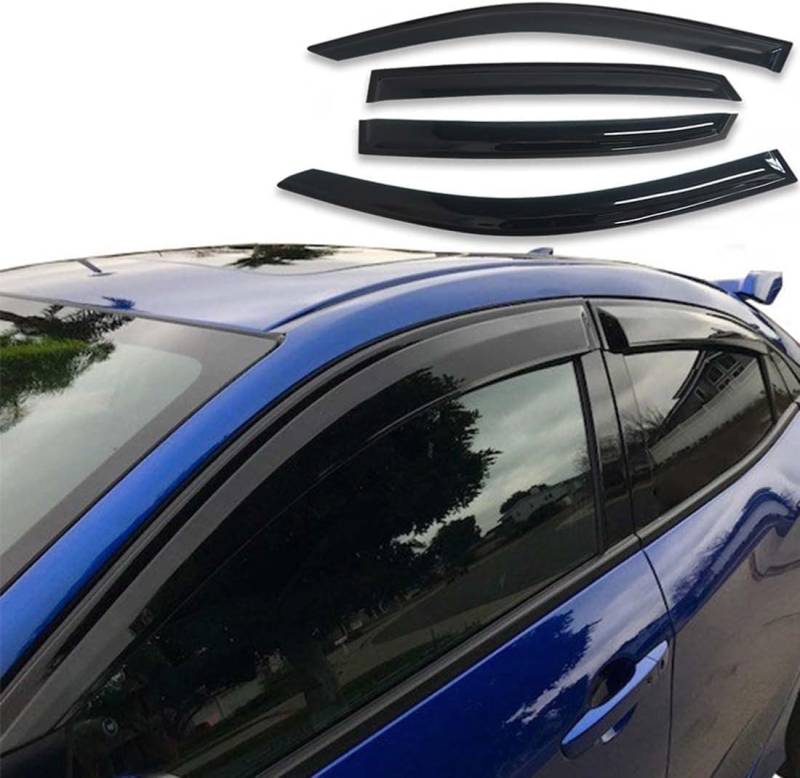 IREZ 4 Stück Auto Windabweiser für Honda Civic Hatchback 10th Gen FC FK 2016-2021, Auto Fenstervisiere Regenschutz Wind Regenschutz Vent Shades Guard Deflector von IREZ