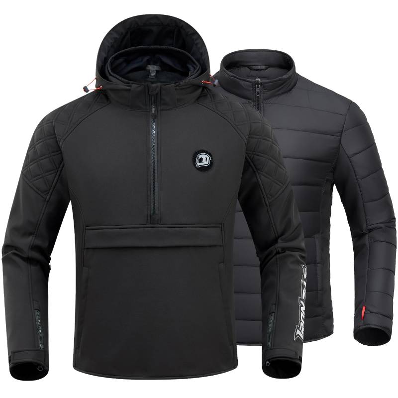 IRON JIA'S Motorradjacke Herren Winter, herausnehmbares Innenfutter, CE-Schutzpanzerung, wasserdichte, winddichte und kältebeständige Motorradjacke-XXL von IRON JIA'S