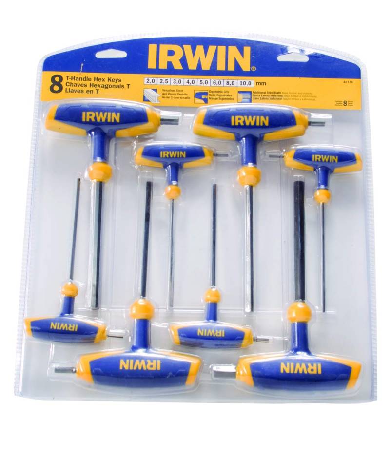 IRWIN T10771 Sechskant-Schraubenschlüssel-Set, mit T-Griff, 8-teilig von IRWIN