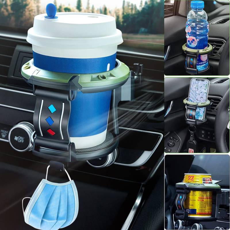 Auto Getränkehalter für Auto Lüftung,Universal Auto Kaffeebecher Becherhalter Lüftungshalter mit 7,5cm Durchmesser,Getränkehalterung Flaschenhalter Dosenhalter Cupholder für Softdrinks,Kaffee,Wasser von IRYNA