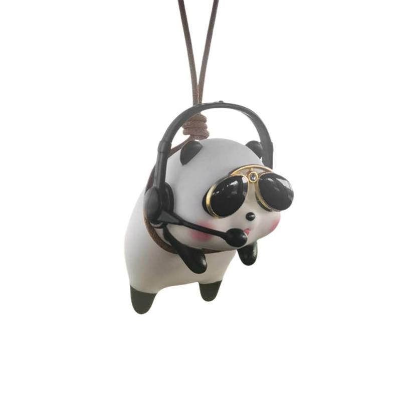 ISAKEN Auto Zubehör zum Aufhängen, Auto Anhänger Süße Swing Tigre Panda Auto Hängen Ornament Rückansicht Spiegel Zubehör für Charms Spiegel Zubehör Lustige Geschenke für Männer Damen von ISAKEN