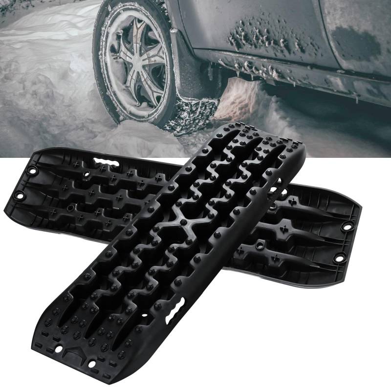 ISOISL Sandbleche Offroad Traktionsmatte Tracks Anfahrhilfe,Gripmatte, Schlamm Schnee Sand Sandbleche Traktionsmatte,mit Aufbewahrungstasche von ISOISL