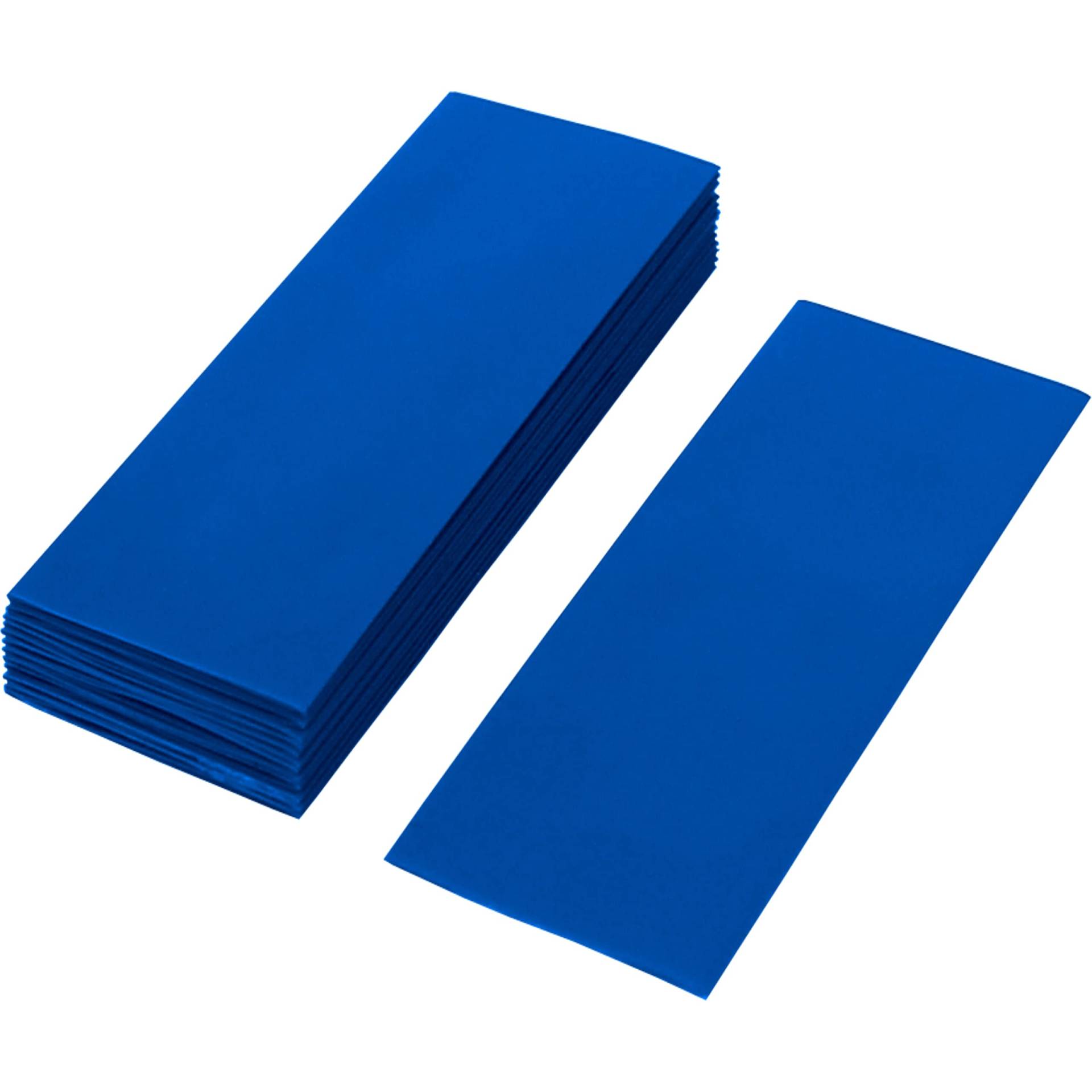 ISOLATECH 100 Stk PVC Schrumpfschlauch geschnittene 72mm Stücke blau ohne Kleber Flachmaß 30mm (Ø19,1mm) Schrumpfverhältnis 2:1 zum Isolieren von 18650 Akku Batterien unbeschriftet (Ø19,1mm 72mm) von ISOLATECH