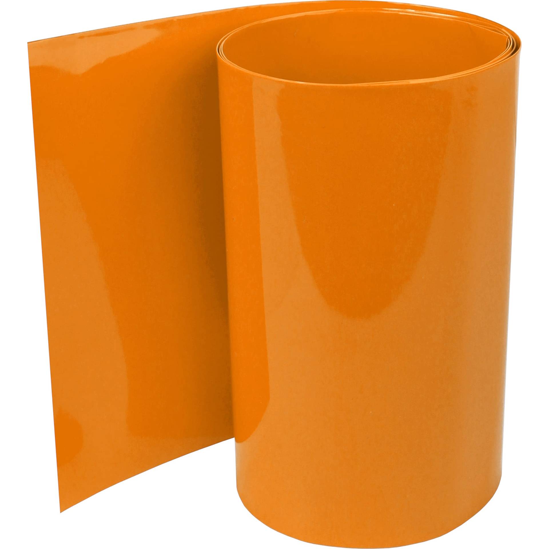 ISOLATECH PVC Schrumpfschlauch Meterware orange ohne Kleber Flachmaß 30mm (Ø19,1mm) 2 Meter Schrumpfverhältnis 2:1 Set zum Isolieren von 18650 Akku Batterien unbeschriftet (Ø19,1mm 2 Meter) von ISOLATECH