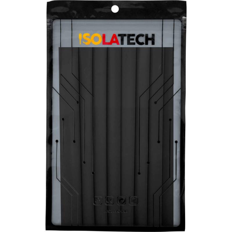 ISOLATECH Schrumpfschlauch Set 2:1 ohne Kleber unbeschriftet Schwarz Set viele Größen Ø15mm 1,6 Meter in 8Stk x 20cm von ISOLATECH