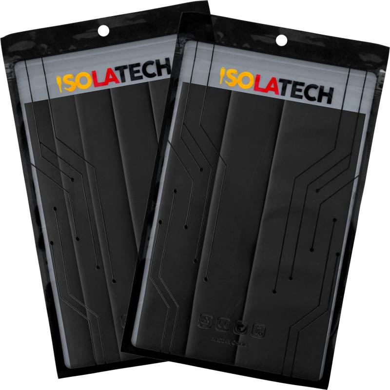 ISOLATECH Schrumpfschlauch Set Bündel 2:1 ohne Kleber unbeschriftet Schwarz Ø40mm 1,0 Meter in 5Stk x 20cm und Ø70mm 0,6 Meter in 3Stk x 20cm von ISOLATECH