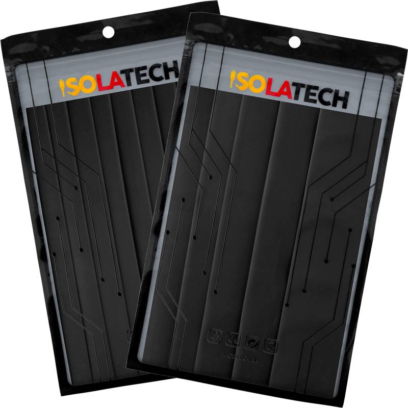 ISOLATECH Schrumpfschlauch Set Bündel 3:1 mit Kleber unbeschriftet Schwarz Ø10mm 1,8 Meter in 9Stk x 20cm und Ø15mm 1,0 Meter in 5Stk x 20cm von ISOLATECH