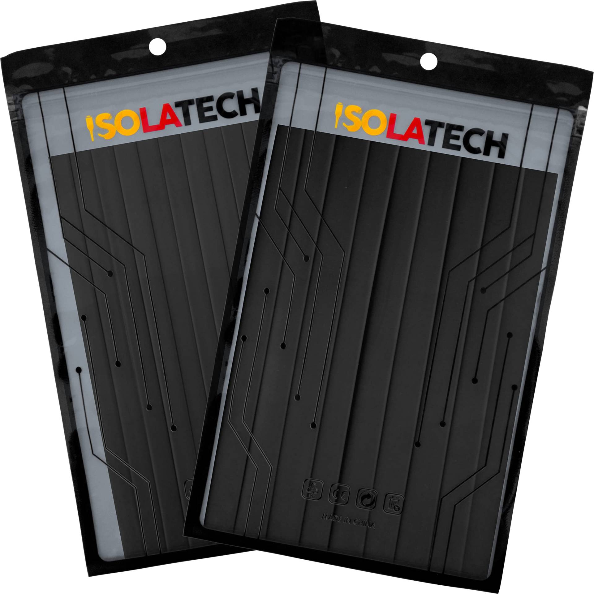 ISOLATECH Schrumpfschlauch Set Bündel 3:1 mit Kleber unbeschriftet Schwarz Ø8mm 2,4 Meter in 12Stk x 20cm und Ø10mm 1,8 Meter in 9Stk x 20cm von ISOLATECH