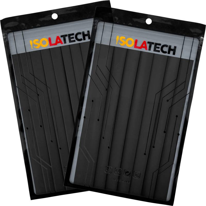 ISOLATECH Schrumpfschlauch Set Bündel 3:1 ohne Kleber unbeschriftet Schwarz Ø12mm 2,0 Meter in 10Stk x 20cm und Ø15mm 1,4 Meter in 7Stk x 20cm von ISOLATECH