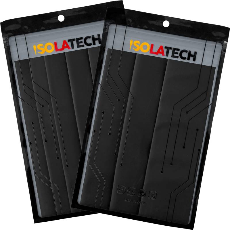 ISOLATECH Schrumpfschlauch Set Bündel 3:1 ohne Kleber unbeschriftet Schwarz Ø18mm 1,0 Meter in 5Stk x 20cm und Ø30mm 0,6 Meter in 3Stk x 20cm von ISOLATECH