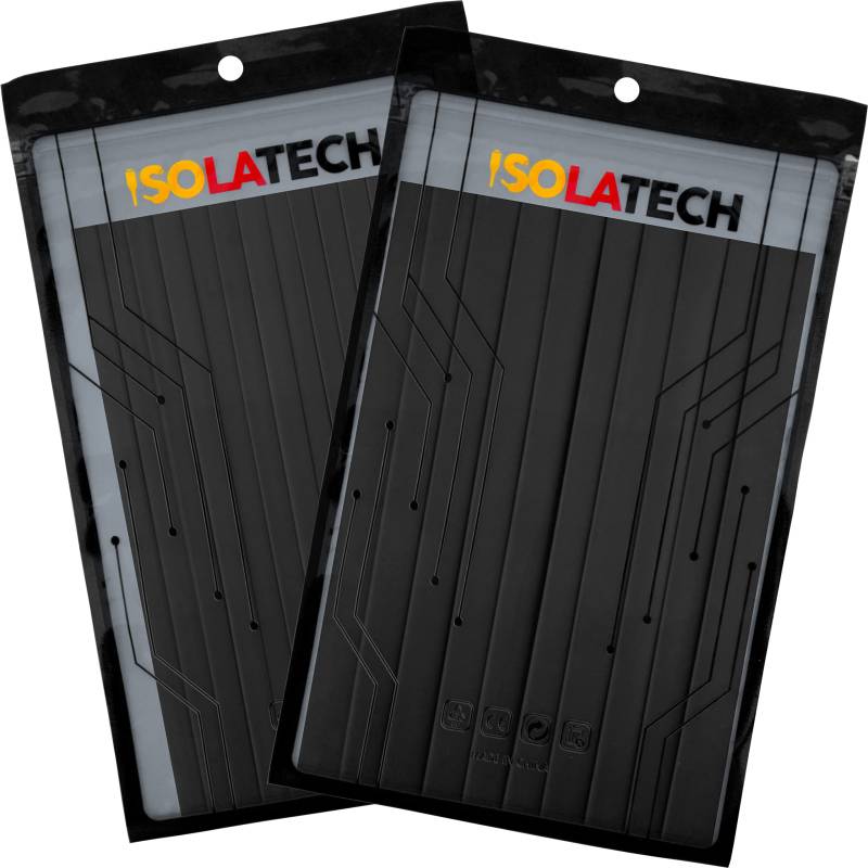 ISOLATECH Schrumpfschlauch Set Bündel 3:1 ohne Kleber unbeschriftet Schwarz Ø9mm 2,8 Meter in 14Stk x 20cm und Ø12mm 2,0 Meter in 10Stk x 20cm von ISOLATECH