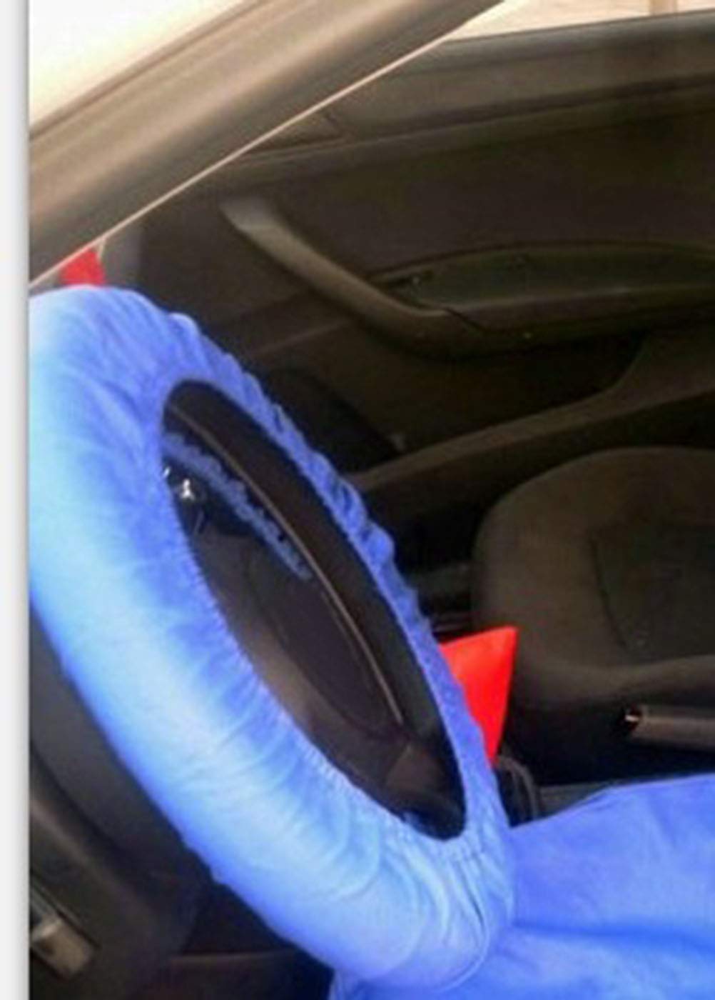 Schutz für das Lenkrad aus geflochtenem Stoff, staubdicht und wasserdicht, für alle Autos, SUVs und Lastwagen (Blau) von ISTN