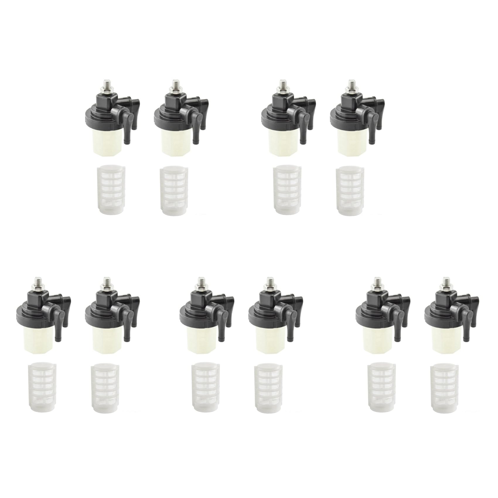 ISTOVO 10 Sets Kraftstoff Filter für AußEnborder Boot Motor Wasser Abscheider 9,9 PS 15 PS 20 PS 25 PS 30 PS 40 PS 61N-24560-00 von ISTOVO