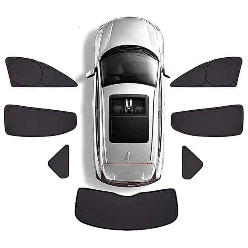 Auto Seitenfenster Sonnenschutz FüR Honda CRV 2007-2011, Magnetischer Front Heck Seitenscheibe Visier Auto Mesh Sonnenblende Sommerschutz,E/7 Wholecar von IUHYGUHGTFS