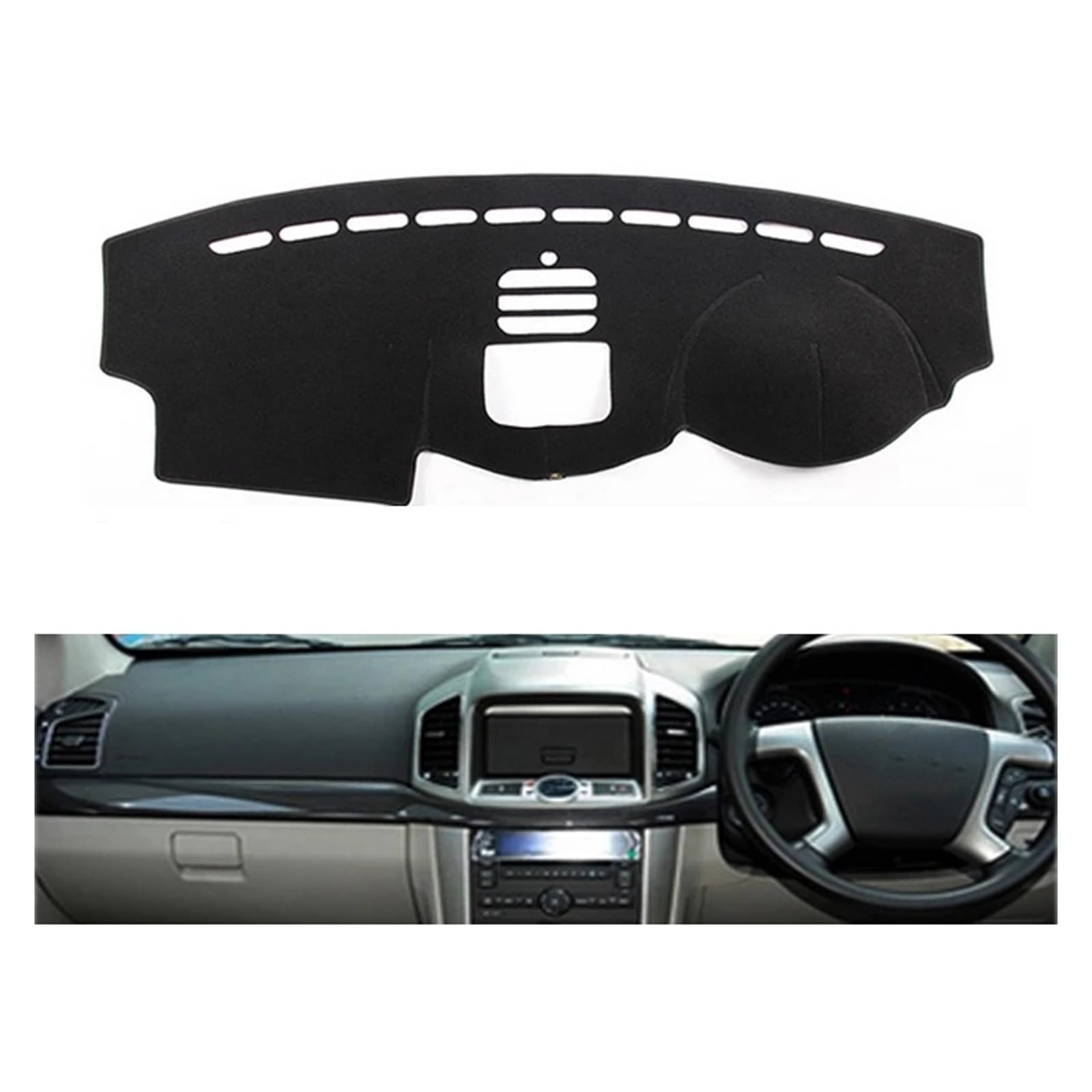 Auto Armaturenbrett Abdeckungsmatte Für Chevrolet Für Captiva 2010 2011 2012 2013 2014 2015 2016 2017 Rechts-/Linkslenker Auto Armaturenbrett Abdeckungen Matte Schatten Kissen Pad Teppiche Dash Ma(Blu von IUKMR