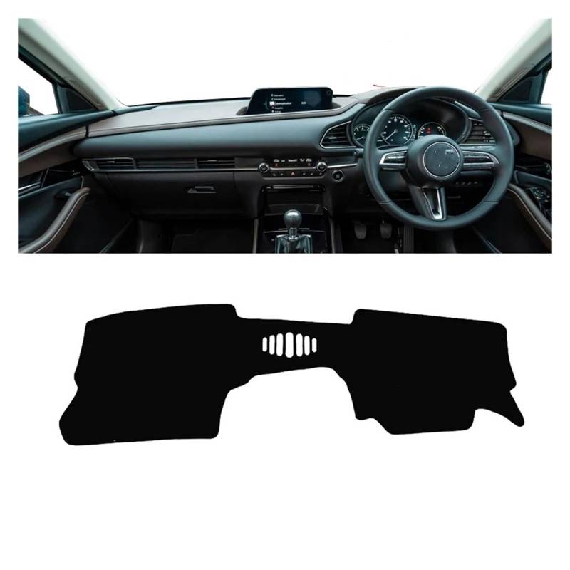 Auto Armaturenbrett Abdeckungsmatte Für Mazda CX-30 CX30 CX 30 DM 2019 2020 2021 2022 2023 Auto Dashboard Abdeckung Vermeiden Licht Pads Sonnenschutz Matten Innen Dash Ma(A RHD NO HUD Black) von IUKMR