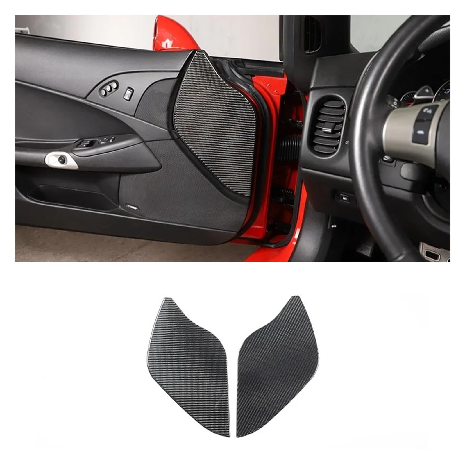 Auto Interieur Zubehör Für Chevrolet Für Corvette C6 2005-2013 Auto Glas Heber Rahmen Aufkleber Auto Innen Außen Dekoration Zubehör Auto Innenraum(B-r) von IUKMR