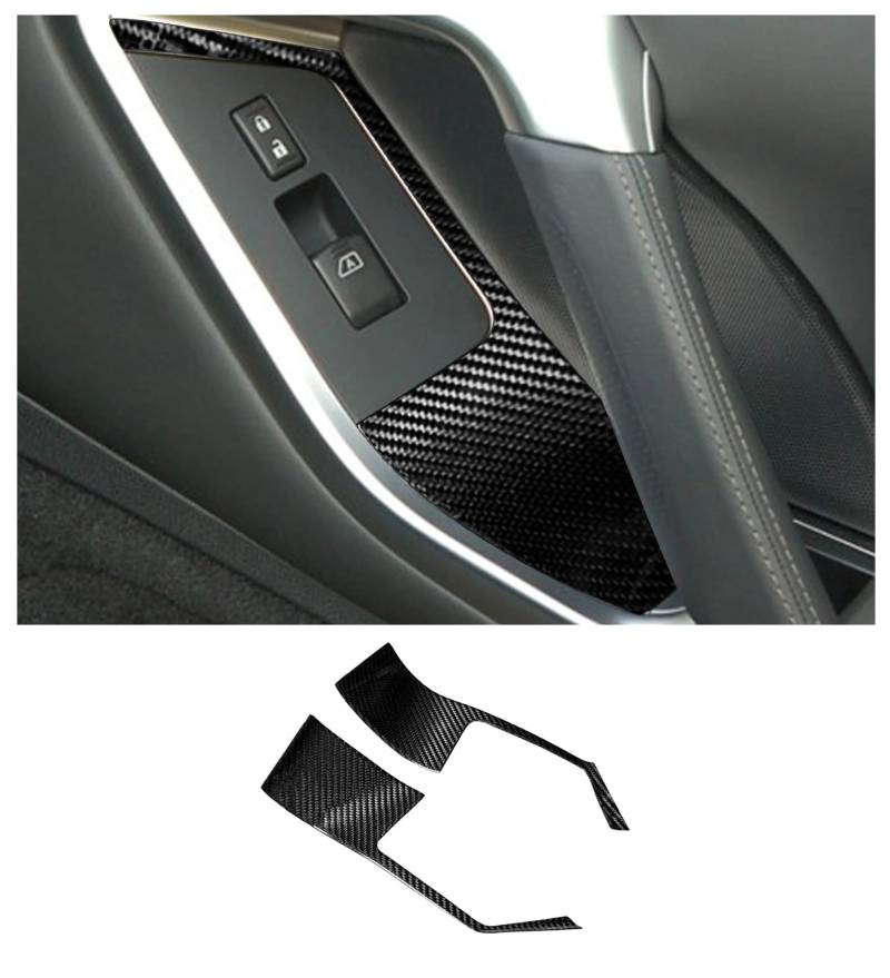 Auto Interieur Zubehör Für Nissan Für GTR R35 2008-2016 Kohlefaser-Autoinnenraum Autoseitenkotflügel Fin Vent Emblem Dekorative Abdeckung Körper Kit Auto Innenraum(F) von IUKMR