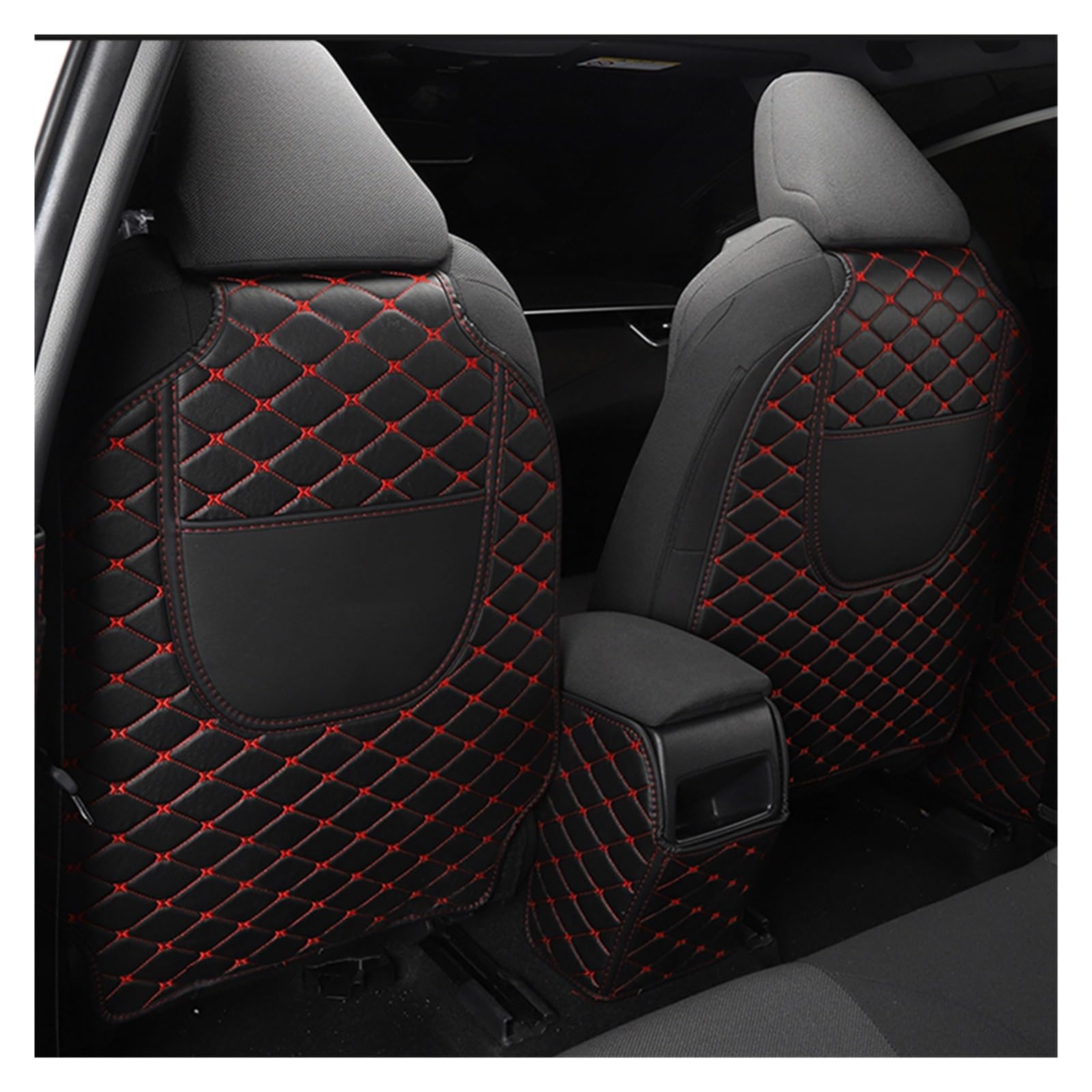 Auto Interieur Zubehör Für Toyota Für Corolla E210 2019 2021 2022 2023 2024 Auto Rücksitz Anti-Kick-Matte Pad Abdeckung Fall Kissen Aufkleber 3 Stück Auto Innenraum(Red Line) von IUKMR