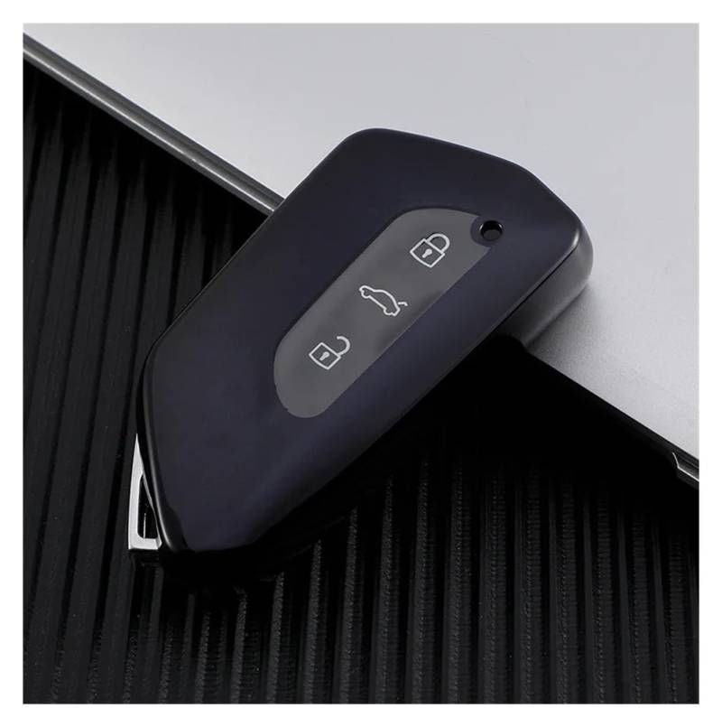 Auto Interieur Zubehör Für VW ID3 ID4 ID6 ID.4 ID.6 X Für GTX Für Crozz Schlüsseletui Auto Hinten Silikon Fernbedienung Smart Fob Halter Abdeckung Verkleidung Auto Innenraum(Schwarz) von IUKMR