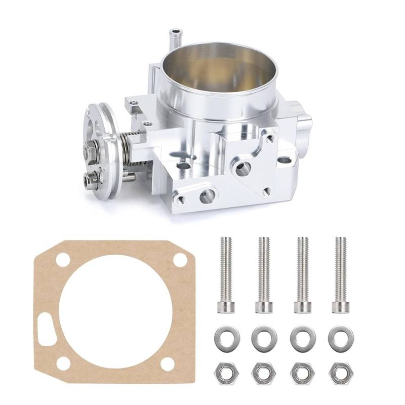 Drosselklappe Für Civic Für 2002 2003 2004 2005 2006 Auto 70MM Ansaugdrossel Körper Ansaugkrümmer Leistung WLR6951 Drosselklappengehäuse(Silber) von IUKMR