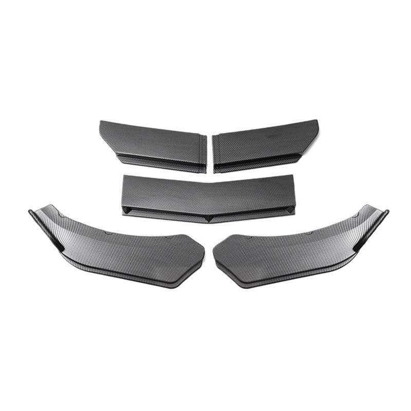 Frontspoiler 4/5 STÜCKE Universal Auto Front Blade Stoßstange Lip Body Kit Spoiler Splitter Carbon Fiber Bumper Canard Lip Splitter Front Spoiler Lippe(5Pcs Carbon Fiber) von IUKMR