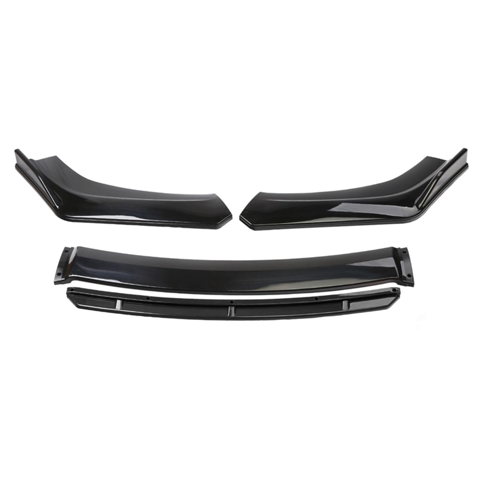 Frontspoiler 4 STÜCKE Universal Auto Vorderen Stoßfänger Lip Body Kit Spoiler Splitter Diffusor Weiß Carbon Fiber Splitter ABS Kunststoff Front Spoiler Lippe(Black and Black) von IUKMR