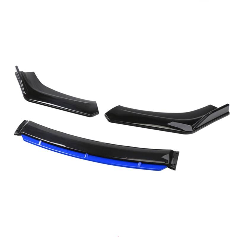 Frontspoiler 4 STÜCKE Universal Auto Vorderen Stoßfänger Lip Body Kit Spoiler Splitter Diffusor Weiß Carbon Fiber Splitter ABS Kunststoff Front Spoiler Lippe(Black and Blue) von IUKMR