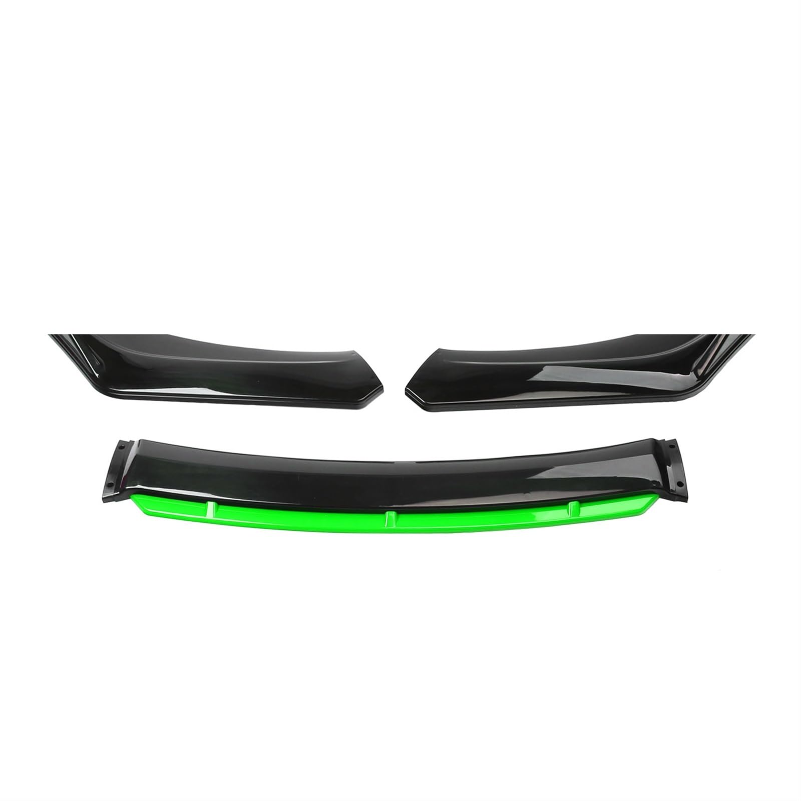 Frontspoiler 4 STÜCKE Universal Auto Vorderen Stoßfänger Lip Body Kit Spoiler Splitter Diffusor Weiß Carbon Fiber Splitter ABS Kunststoff Front Spoiler Lippe(Black and Green) von IUKMR