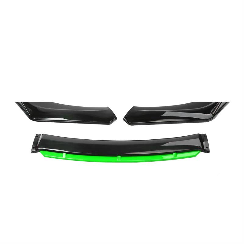 Frontspoiler 4 STÜCKE Universal Auto Vorderen Stoßfänger Lip Body Kit Spoiler Splitter Diffusor Weiß Carbon Fiber Splitter ABS Kunststoff Front Spoiler Lippe(Black and Green) von IUKMR