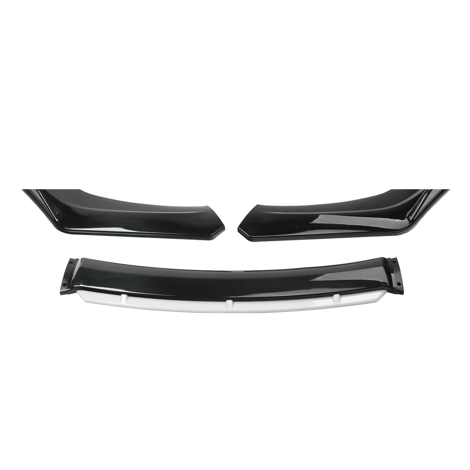 Frontspoiler 4 STÜCKE Universal Auto Vorderen Stoßfänger Lip Body Kit Spoiler Splitter Diffusor Weiß Carbon Fiber Splitter ABS Kunststoff Front Spoiler Lippe(Black and White) von IUKMR