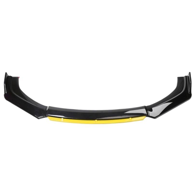 Frontspoiler 4 STÜCKE Universal Auto Vorderen Stoßfänger Lip Body Kit Spoiler Splitter Diffusor Weiß Carbon Fiber Splitter ABS Kunststoff Front Spoiler Lippe(Black and Yellow) von IUKMR