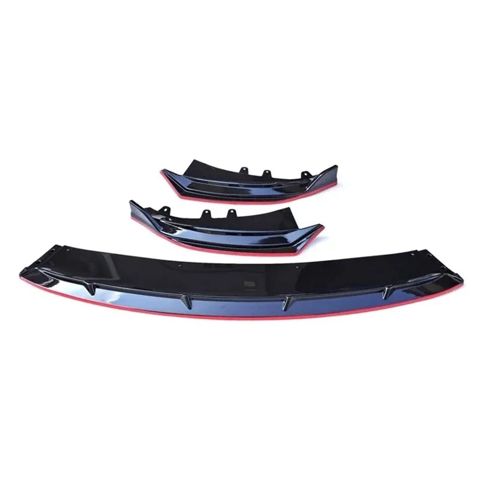 Frontspoiler Für BYD Für Seal EV Air Splitter Auto Body Kit Spoiler 2022 2023 2024 Frontschürze Lippe Schwarze Röcke Zubehör Front Spoiler Lippe(Glossy Black-Red) von IUKMR