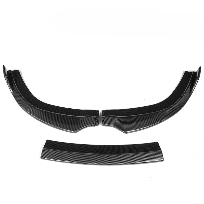 Frontspoiler Für Chrysler 300 SRT8 2012 Zu 2014 Carbon Fiber Look & Schwarz ABS Kit Auto Front Stoßstange Lip Splitter Spoiler Diffusor Schutz Front Spoiler Lippe(Carbon Look) von IUKMR