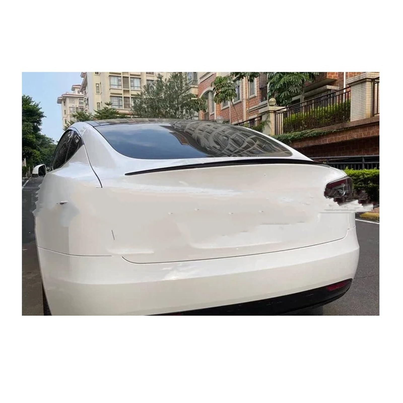 Heckspoiler Für Tesla Für Modell S 2012-2020 Sondermodell Spoiler ABS-Material Auto Heckklappe Grundierung Farbe Heckspoiler Auto-Tuning Auto Spoiler Flügel(Matte Black) von IUKMR