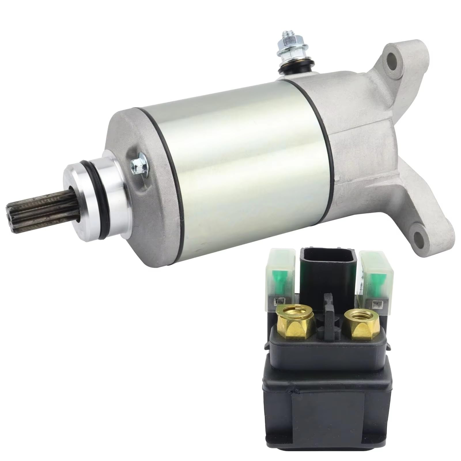 IUKMR Motorrad Starter Motor Für Suzuki Motorrad SV650 1999-2002, 31100-19F00 31100-19F10 31100-48E00 Starter Mit Relais Elektro Anlasser von IUKMR