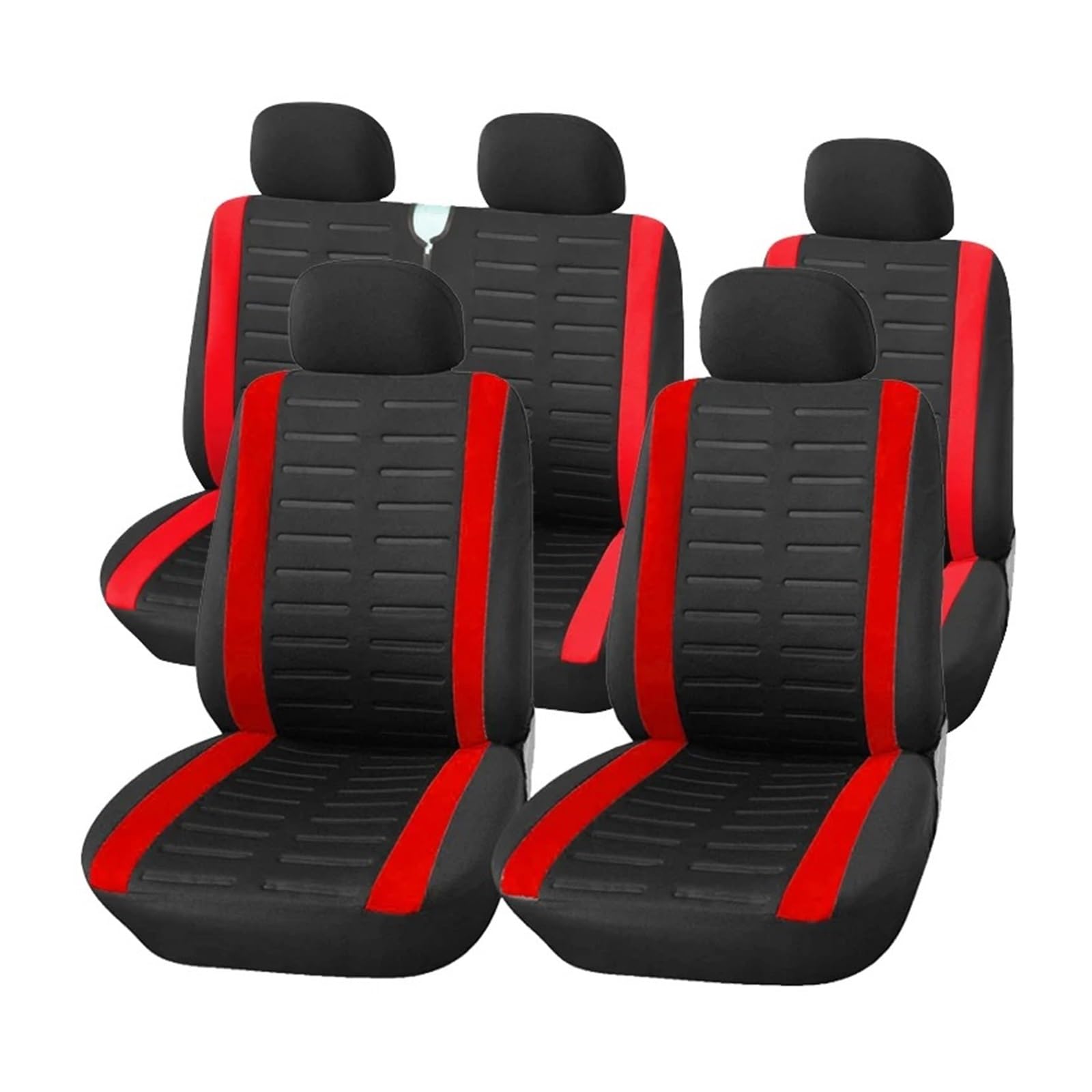 IUKMR Sitzbezüge Auto Autositzbezüge Optional Für 2 + 1 Autositzbezug Autoschutz Dekorativer Innenraum Sitzbezüge Auto Set(Red seat Cover) von IUKMR