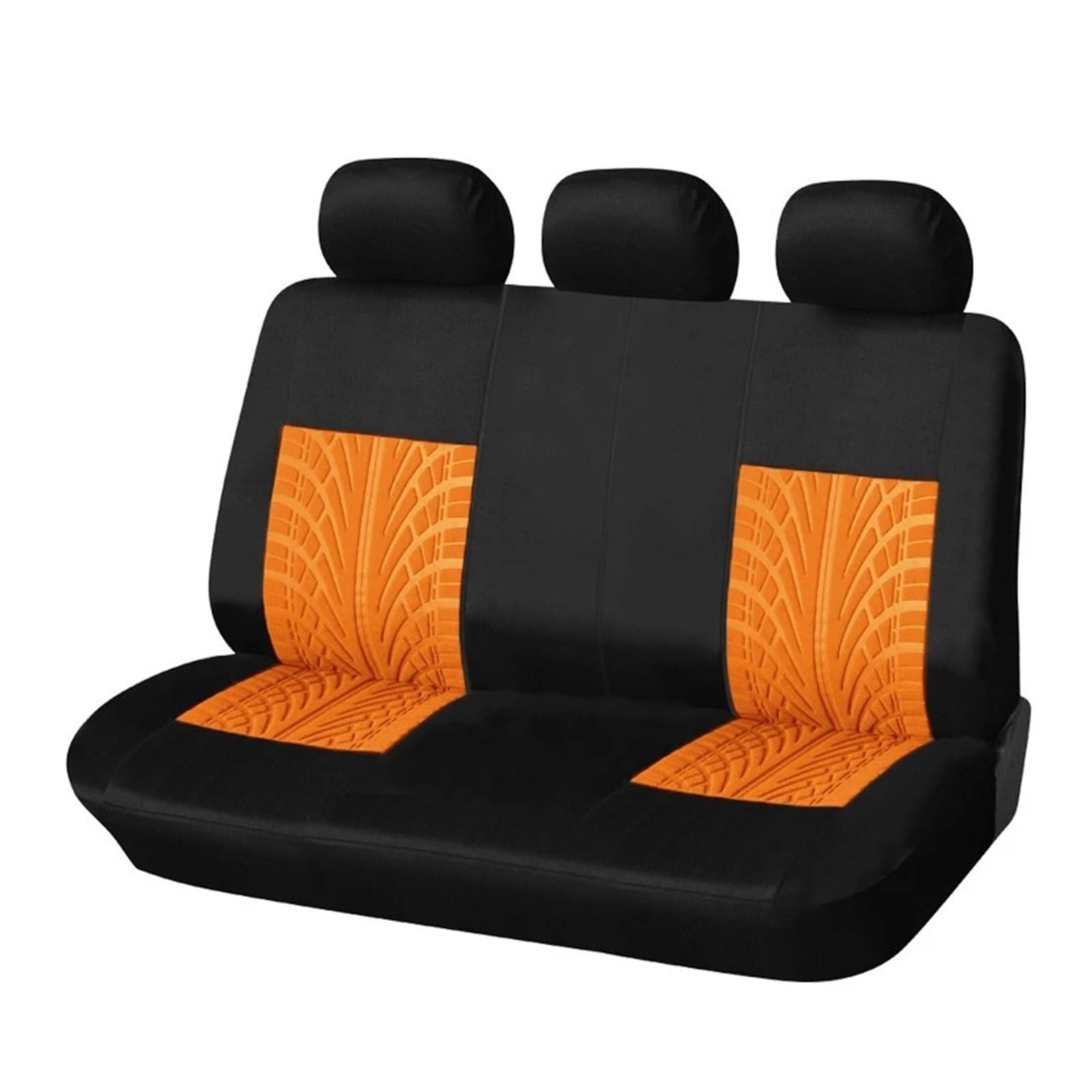 IUKMR Sitzbezüge Auto Autositzbezüge-Set Universell Passend Für Die Meisten Autos Bezüge Mit Reifenspur-Detail Styling-Autositzschutz Sitzbezüge Auto Set(Orange Back Part) von IUKMR