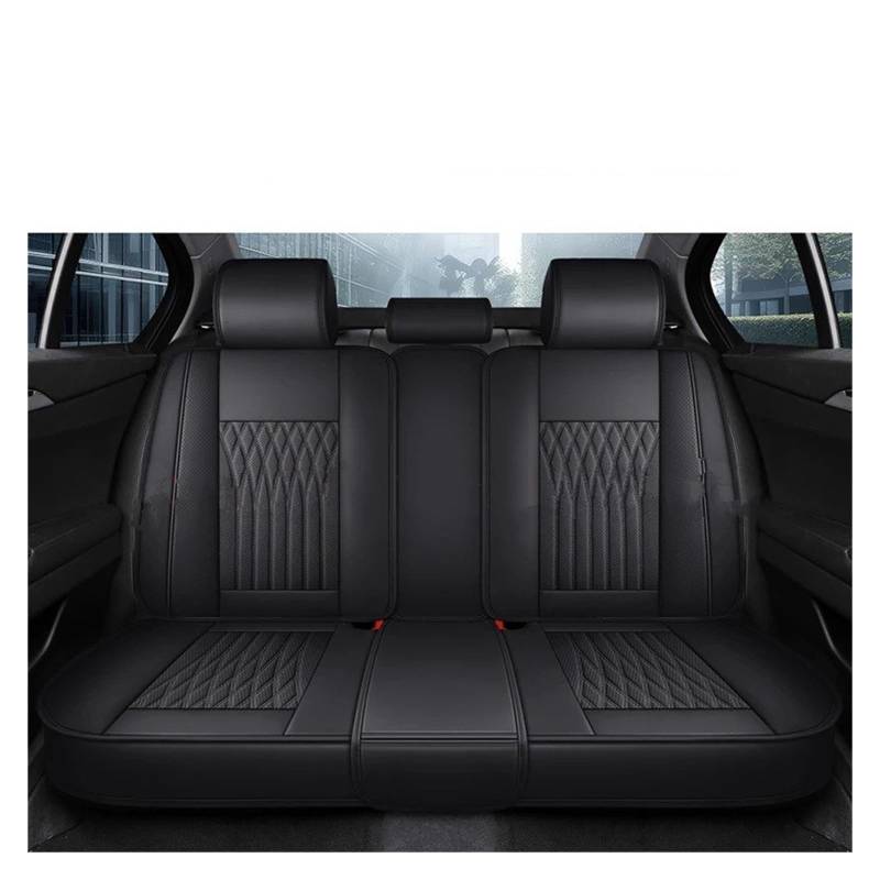 IUKMR Sitzbezüge Auto Für 1er-Serie Alle Automodelle E81 E82 E87 E88 F20 F21 F52 F40 Pu-Leder Universal-Autositzbezug Sitzbezüge Auto Set(Black Only Rear Seat) von IUKMR