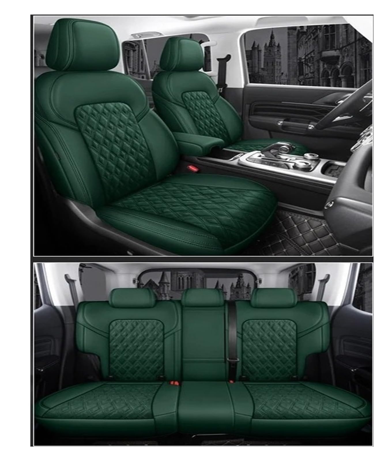 IUKMR Sitzbezüge Auto Für Borgward BX7 BX5 BX6 BXI7 BX3 Auto Sitz Abdeckung 5 Sitz Sitzbezüge Auto Set(Green) von IUKMR