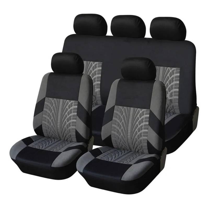 IUKMR Sitzbezüge Auto Für Chevrolet Für Orlando Für Equinox Für Silverado Für Suburban Für Sonic Für LT-RS Für Sail Für Spark Für Trax Für Traverse Auto Sitzbezug Sitzbezüge Auto Set(5Seats-Gray) von IUKMR