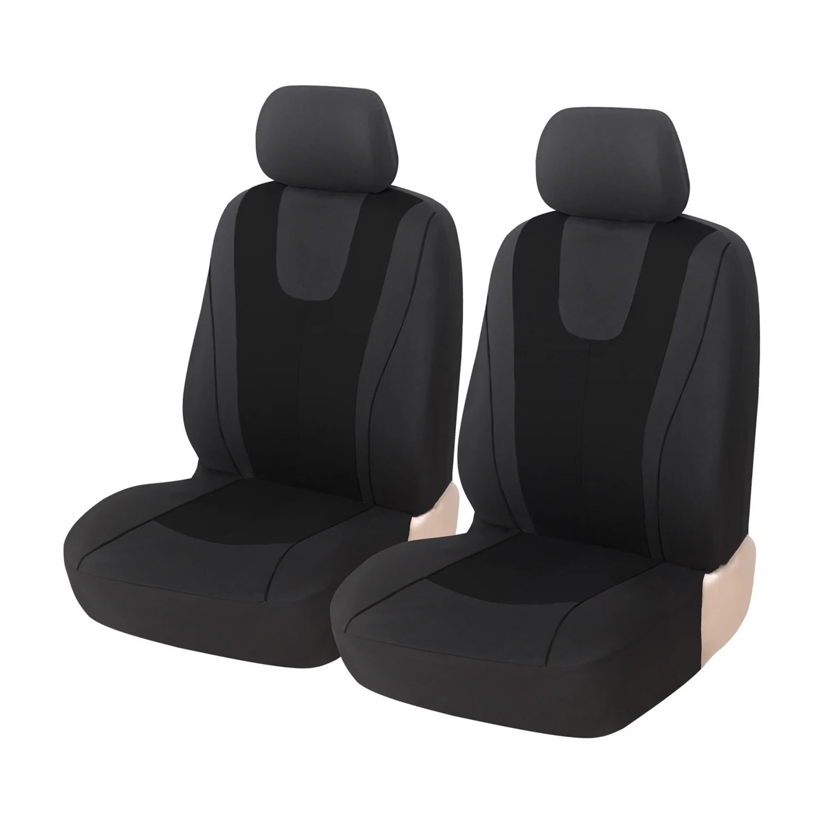 IUKMR Sitzbezüge Auto Für Chrysler 200 300 300C 300s Für Grand Für Voyager Für Pacifica PT Für Cruiser Für Sebring Für Stadt Für Land Autositzbezug Sitzbezüge Auto Set(2Seats-Black) von IUKMR