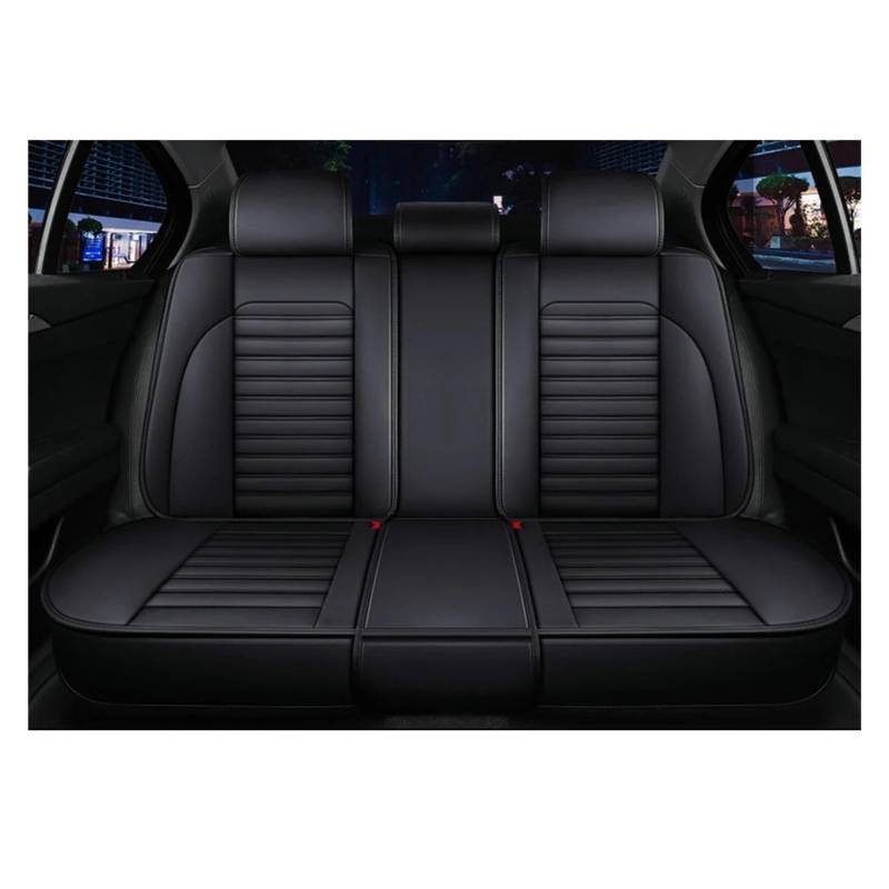 IUKMR Sitzbezüge Auto Für Dodge Für Journey Für Charger Für Challenger Für Ram Für Caliber Für Aittitude Für Caravan Für Avenger Universeller Autositzbezug Sitzbezüge Auto Set(Black Rear) von IUKMR