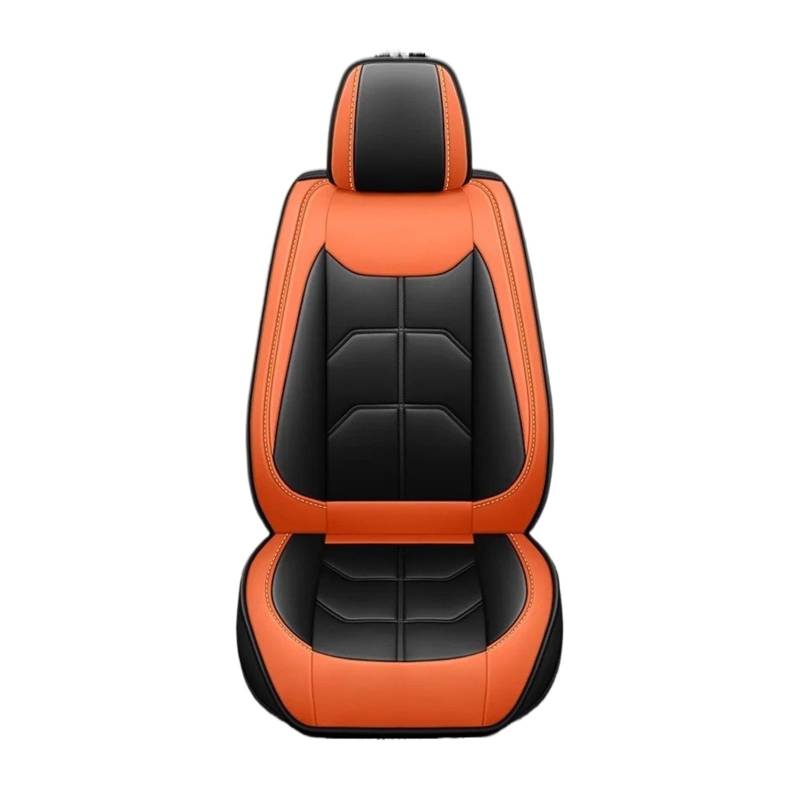 IUKMR Sitzbezüge Auto Für FIAT Für Panda Für Lancia Für Ypsilon Universeller Autositzbezug Sitzbezüge Auto Set(Black Orange) von IUKMR