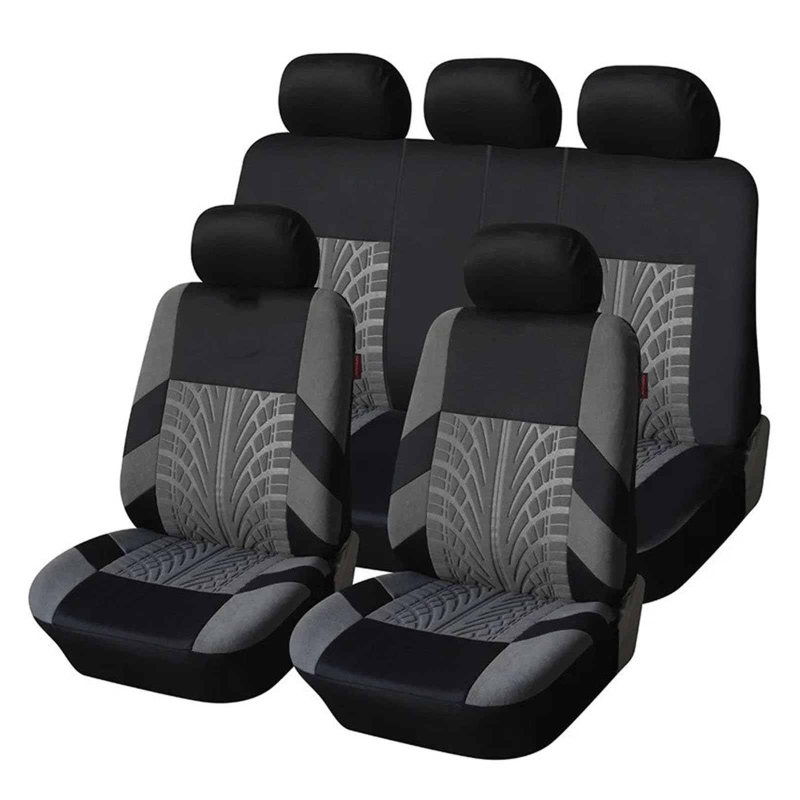 IUKMR Sitzbezüge Auto Für FIAT Für Strada Autositzbezüge Komplettset Universal Fit Sitzschoner Autozubehör Sitzbezüge Auto Set(Gray Full Set) von IUKMR