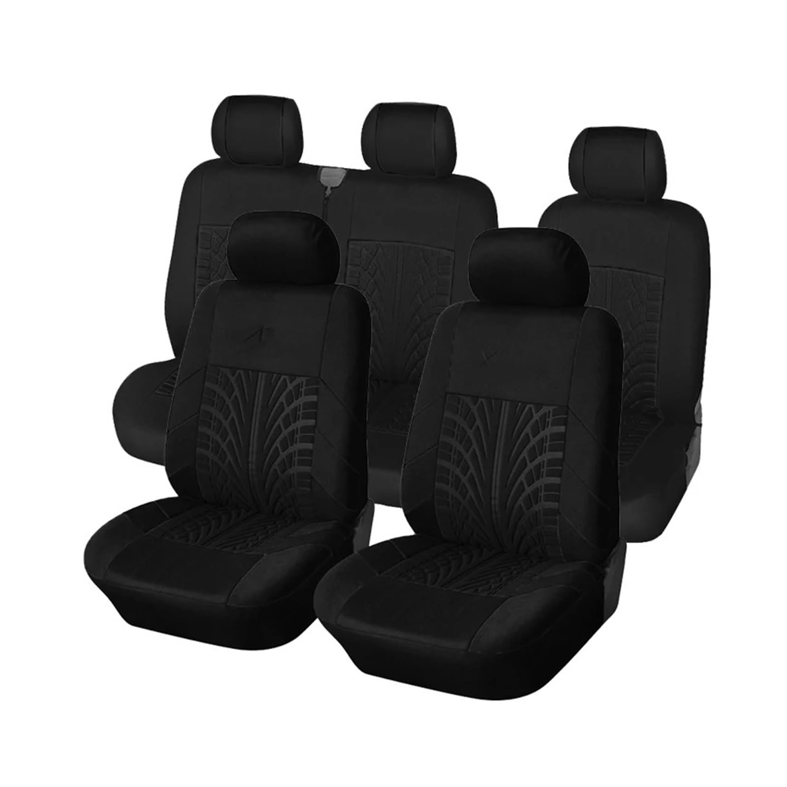 IUKMR Sitzbezüge Auto Für Focus III 2015 2016 2017 2018 2019 Autositzbezüge (Doppelsitze Vorne Und 2+1 Sitze) Sitzbezüge Auto Set(Black-9Piece) von IUKMR