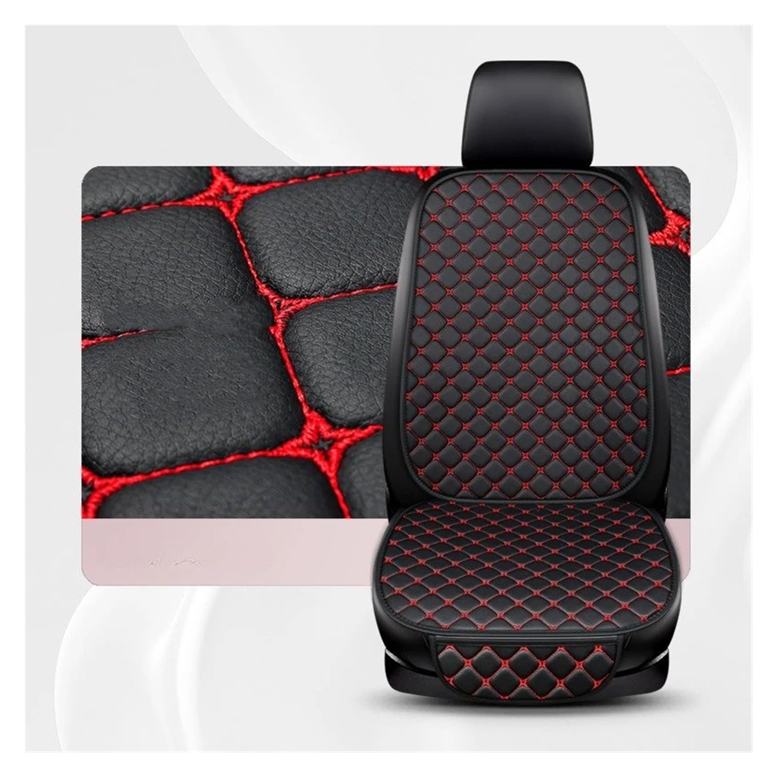 IUKMR Sitzbezüge Auto Für Ford Für Focus MK2 Für Edge Für Explorer Für Ecosport Für Escape Für Fiesta Für C-MAX Universeller Autositzbezug Sitzbezüge Auto Set(Black red 1 Seats) von IUKMR