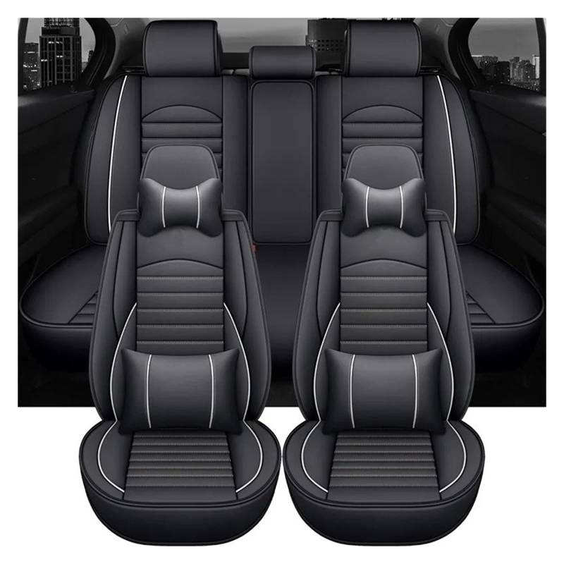 IUKMR Sitzbezüge Auto Für Ford Für Mondeo MK5 Universal Leder Auto Auto Sitzbezüge Sitzbezüge Auto Set(9 Piece-A) von IUKMR