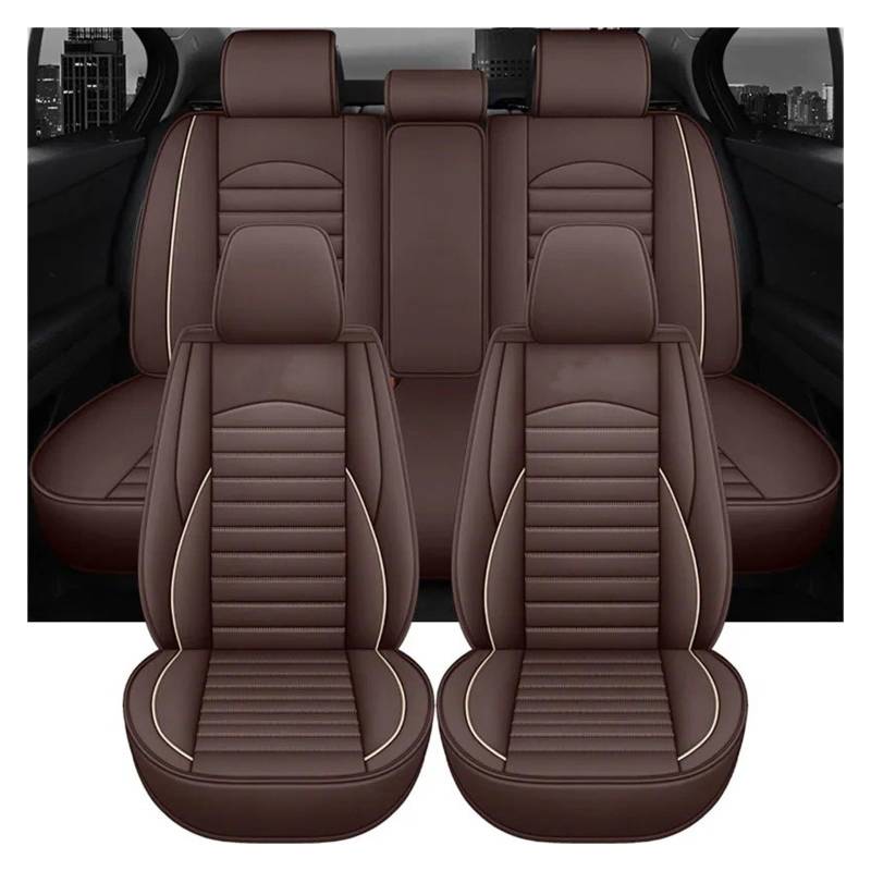 IUKMR Sitzbezüge Auto Für Geely Für Geometrie Universal Leder Auto Sitzbezüge Sitzbezüge Auto Set(5 Piece-F) von IUKMR