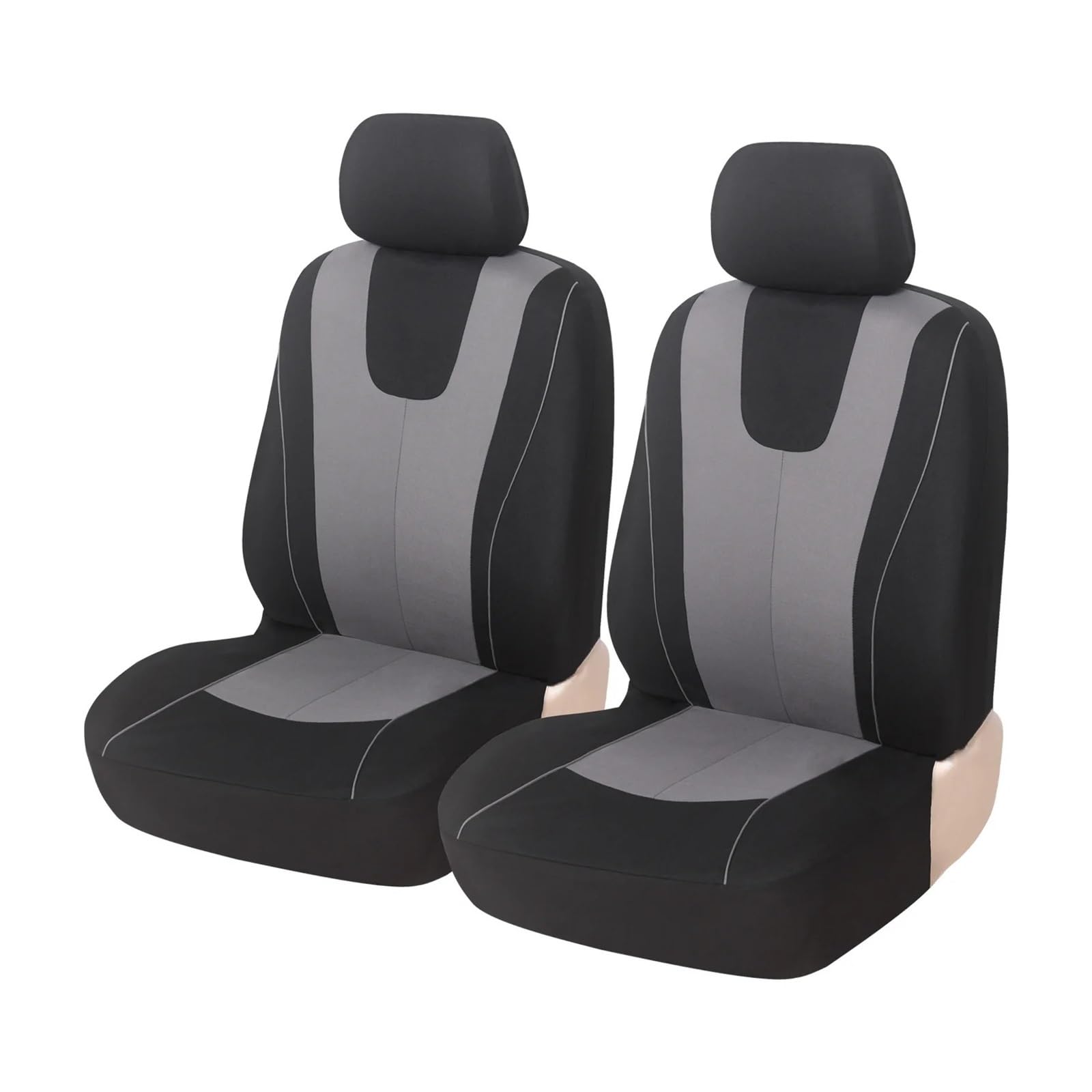 IUKMR Sitzbezüge Auto Für KIA Für Rio Für NIRO K3 K5 Für Soul Für Ceed Für Cerato Für Forte Für Sportage Autositzbezug Sitzschutz Sitzbezüge Auto Set(2Seats-Grey) von IUKMR